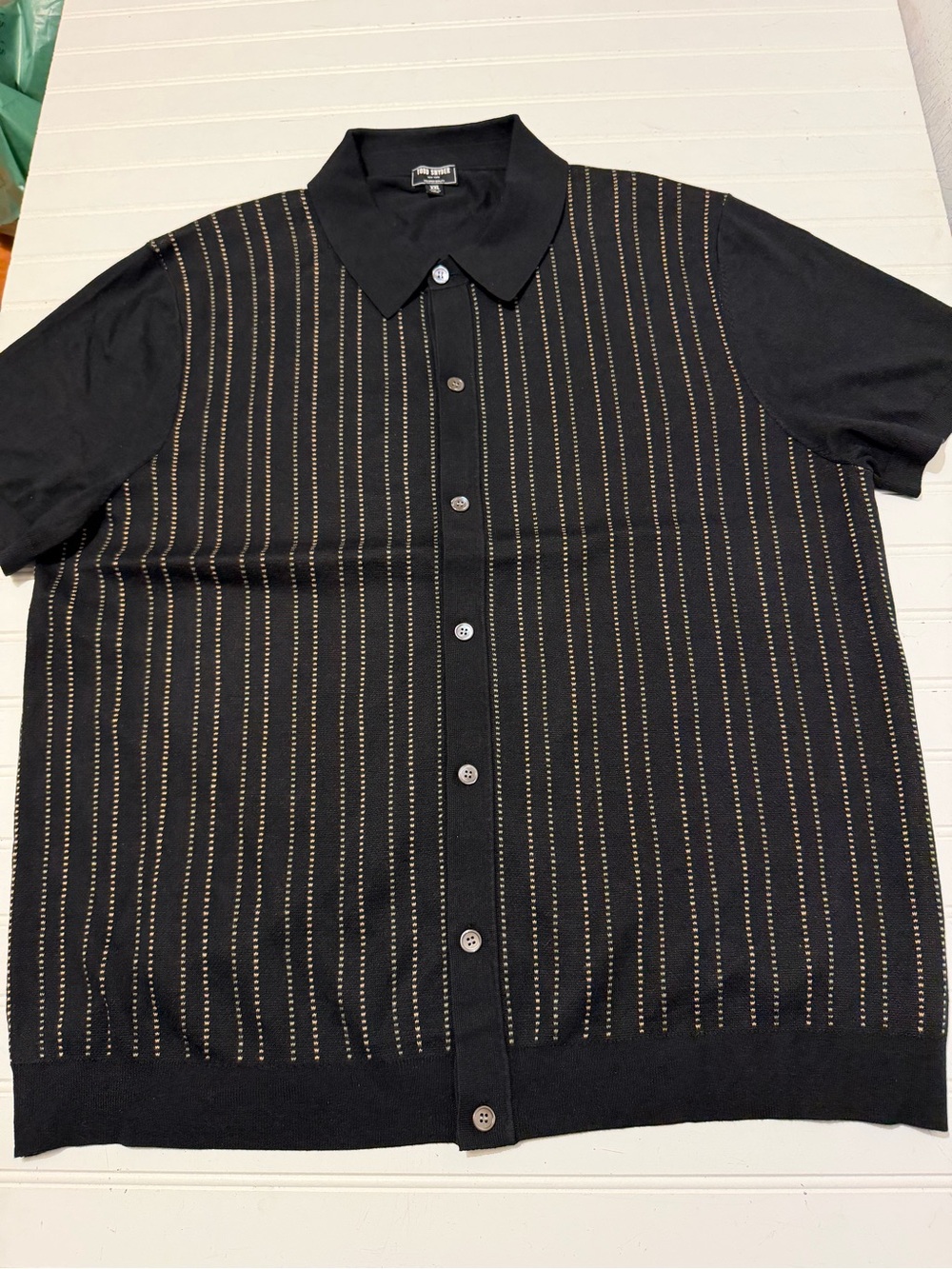 Todd Snyder Silk-Cotton Vertical Stripe Bungalow Polo